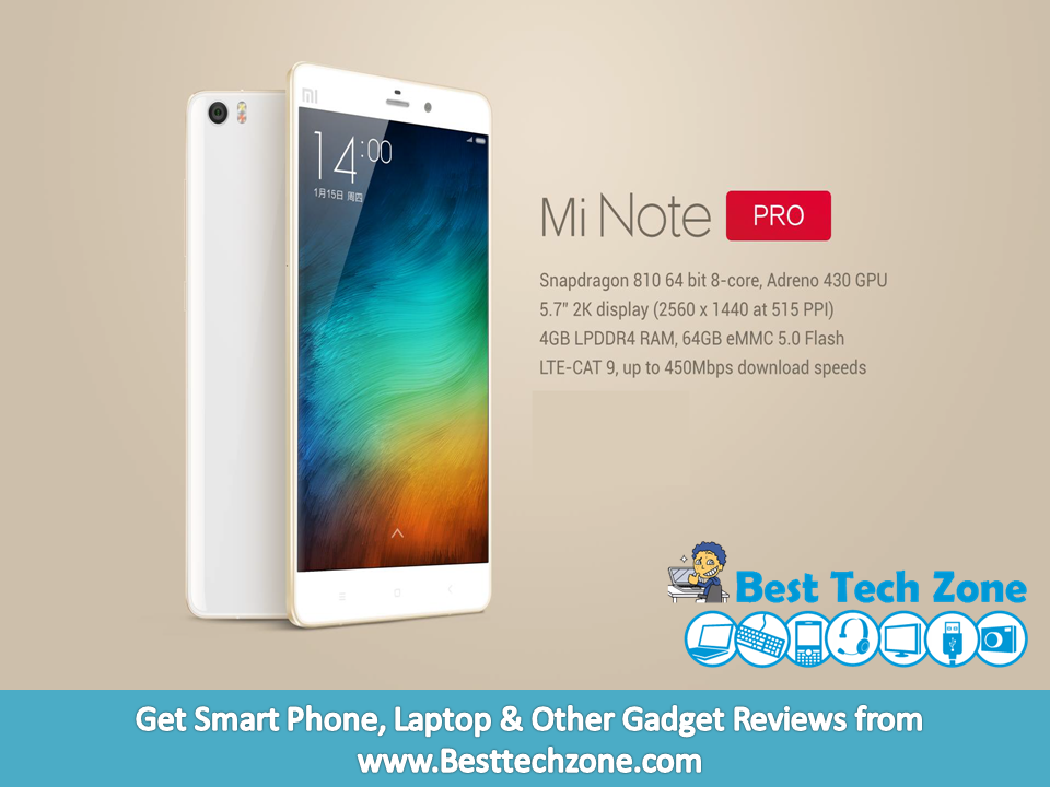 Xiaomi Mi Note Pro With 5.7-Inch QHD Display, Snapdragon 810 SoC Launched