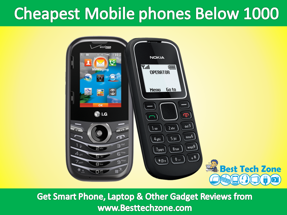 Mobile phones below 1000 Rs – Cheapest phones in India