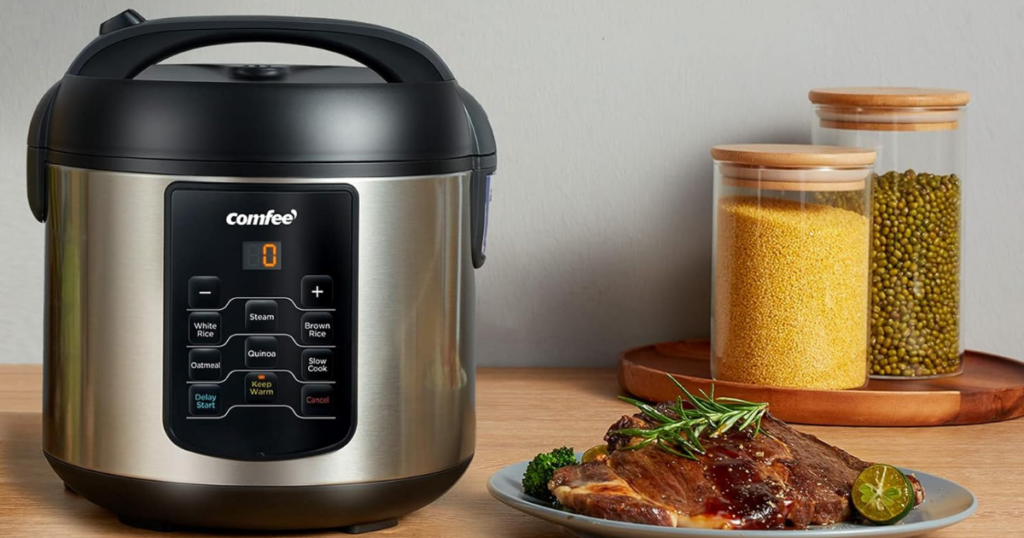 COMFEE' Rice Cooker, 6-in-1 Stainless Steel Multi-Cooker