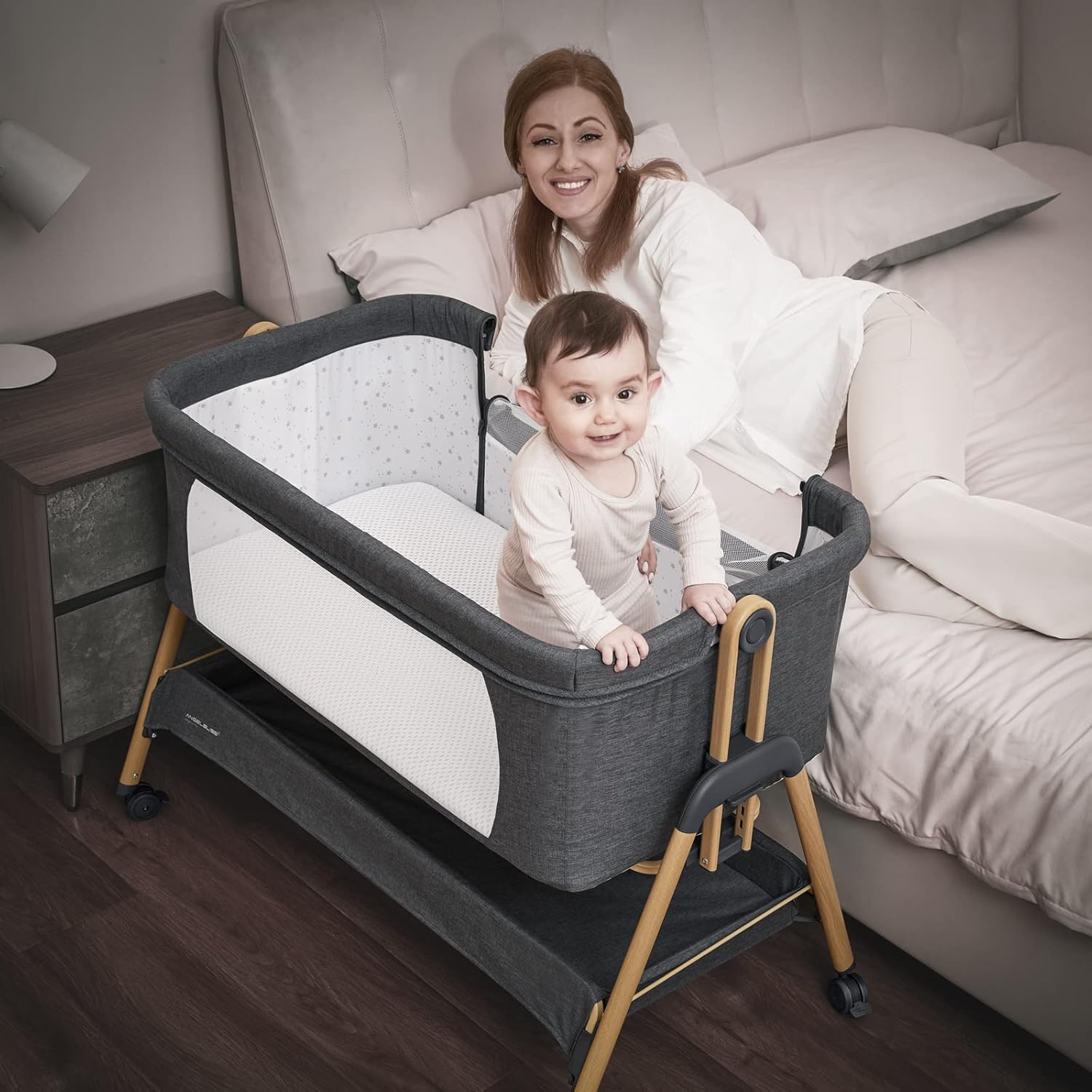 ANGELBLISS Baby Bassinet, Bedside Sleeper